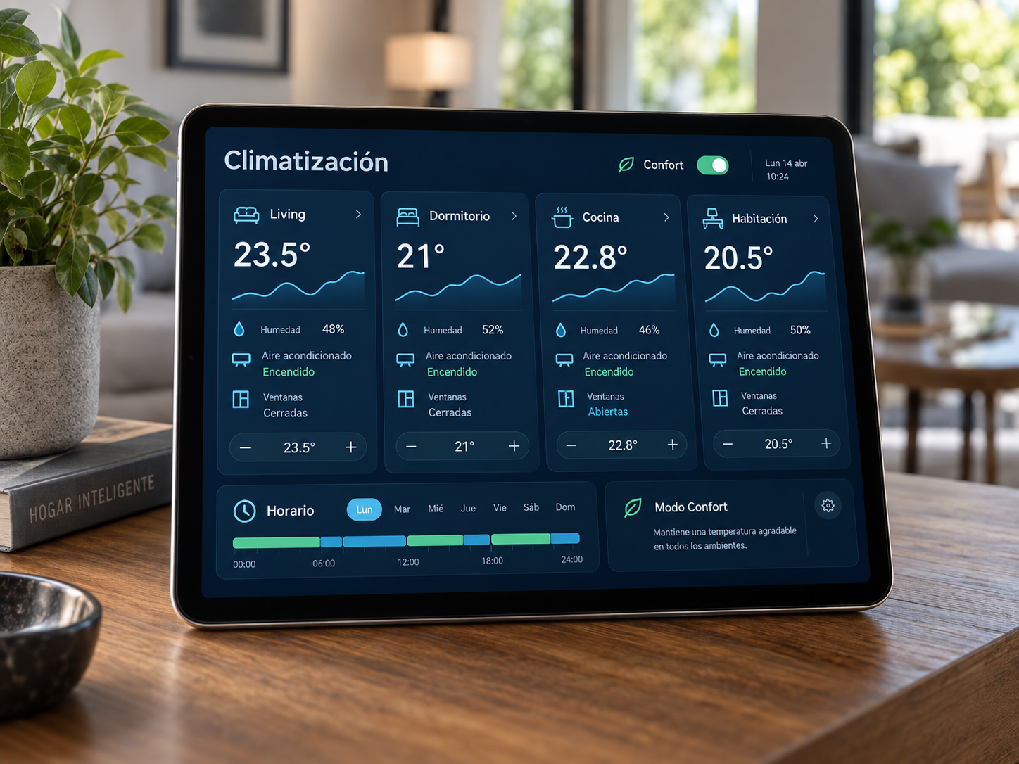 Panel de climatización