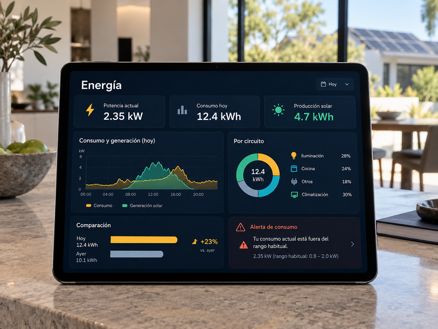 Panel de energía